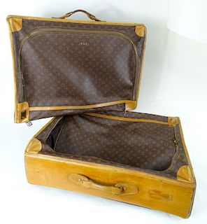 Two Louis Vuitton Large Monogram Suitcase Valises