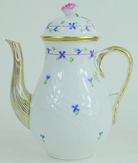 Herend Blue Garland Porcelain Coffee Pot
