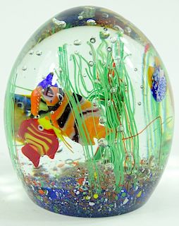 Scagnetti Aldo Aquatic Art Glass Paperweight