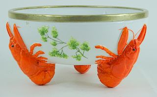 Mid Century HP Porcelain Lobster Salad Bowl