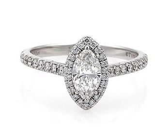 Tiffany & Co. SOLESTE Marquise Diamond Halo Ring