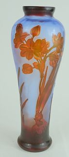 Signed Galle Contemporary Art Glass Vase
