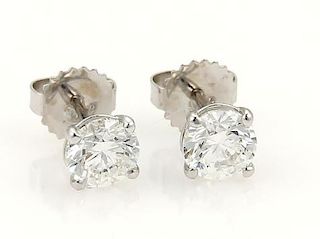 NEW 2.01ct Diamonds 14k Gold Earrings GIA Cert.