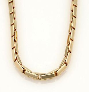 Cartier Agrafe 18k Gold Long Box Link Necklace