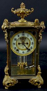 Ansonia Art Deco "Elysian" Crystal Regulator Clock