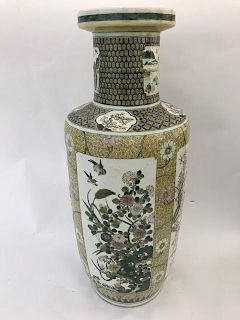 Chinese Hand painted porcelain Rouleau vase