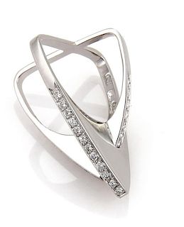 H.Stern Diamond 18k Gold Fancy Tower Design Ring