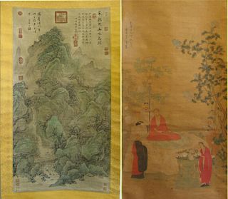 Two Chinese Hanging Scrolls.