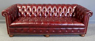 Fine Quality Leather Chesterfield Sofa.