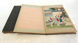 Two Albums of Chinese Paintings of Court Ladies.