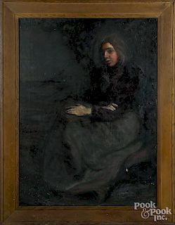 Alice Corson, oil on canvas portrait