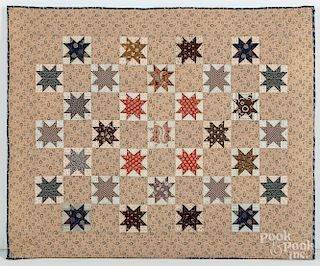 Star variant patchwork cradle quilt