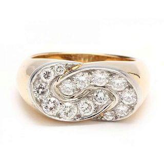 Platinum and Gold Diamond Ring, Heyman Bros.
