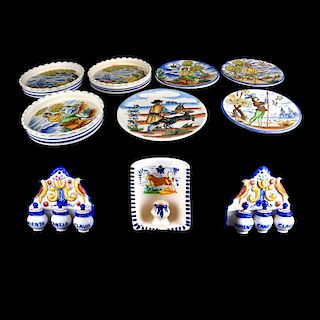 Grouping of Ten (10) Spanish Faience Pottery