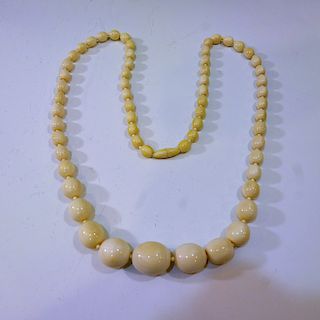 NATURAL CARVED BEADS NECKLACE