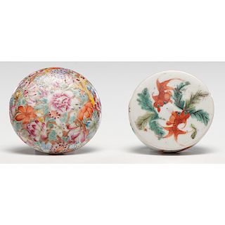 Chinese Porcelain Paste Boxes