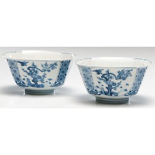 Blue and White Porcelain Ming Bowls 