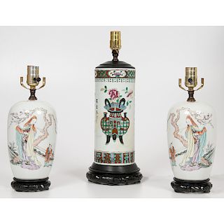 Chinese Famille Rose Vases 