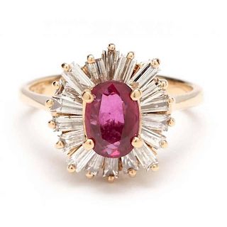 14KT Ruby and Diamond Ring