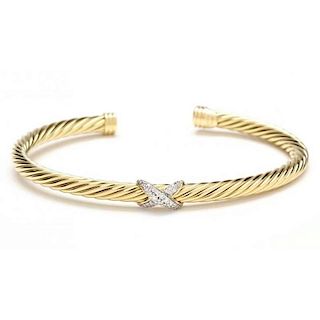 18KT Gold and Diamond Bracelet, David Yurman