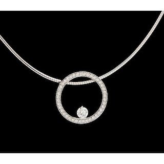 18KT White Gold and Diamond Necklace