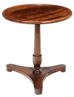 Continental Neoclassical Walnut Pedestal Table