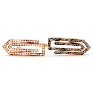 18KT Rose Gold and Diamond Brooch