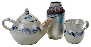 Three Pieces of Jugtown Pottery