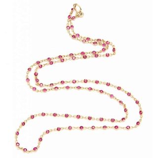 18KT Gold and Ruby Necklace