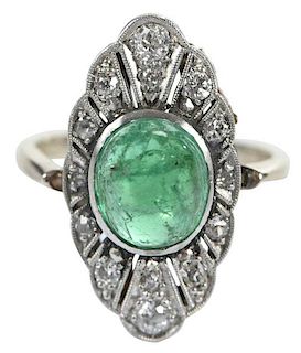 14kt. Emerald & Diamond Ring 