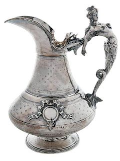 French Silver Pitcher