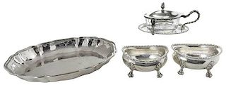 Four Italian Silver Table Items