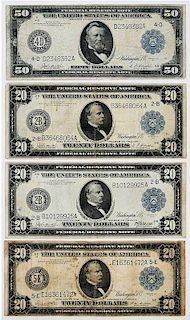 Four U.S. Notes, Cleveland & Grant
