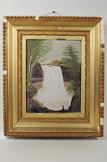 Primitive Painting of Minnehaha Falls O/C