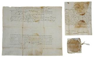 Two Related Moore Co., NC Land Grants, 1794-1795