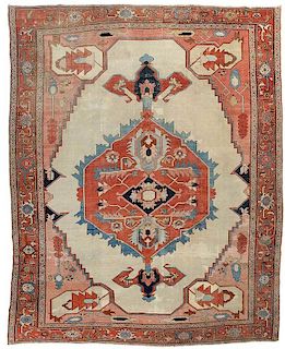 Ivory Field Serapi Carpet
