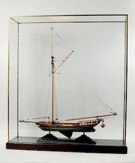 Vintage Ship Model Hudson River Sloop