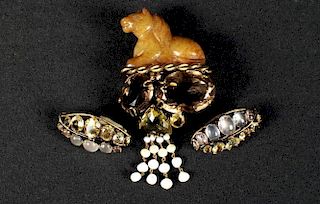 Iradji Moini Horse Pin & Earrings