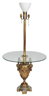 Louis XVI Style Bronze and Marble Lamp Table