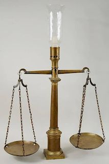 Brass Balance Scale Candle Holder
