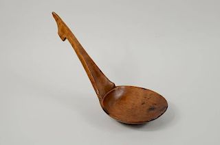 Possibly Native American Carved Wood Ladle