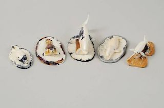 Five Small Signed Inuit Animal Carvings