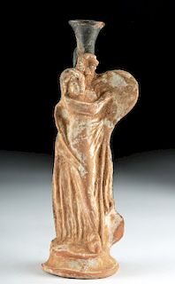 Greek Attic Terracotta Vessel - Standing Woman, ex-Arte
