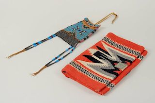 Sioux Beaded Strike a Light Pouch & Chimayo Bag