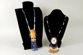 Two Inuit Beaded Necklaces