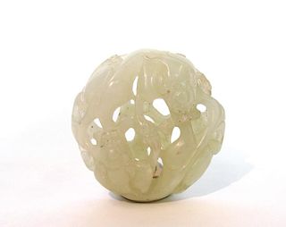 White Jade Carving of Intertwined Dragons.