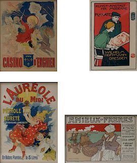 LOT OF Four Original Vintage Lithographic Posters.