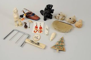 Group of Inuit Marine & Fossil  Ivory Items