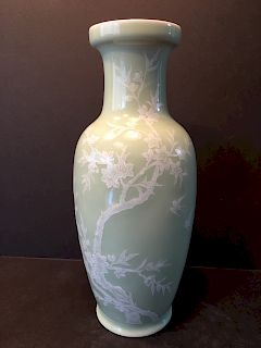 FINE Chinese Large Celadon Flower Vase