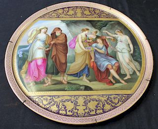 Carl Knoll Carlsbad Painted & Gilt Charger